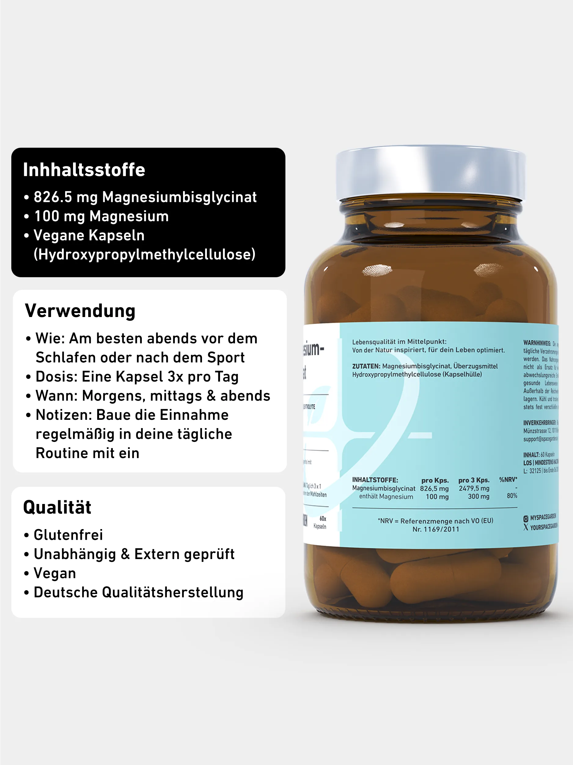 Magnesium Glycinat Kapseln